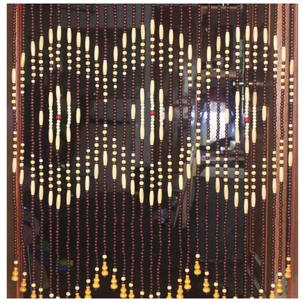 ZHOUXIAO ZHOUXIAO Wooden Door Beads, Wood Door Bead Curtain Beaded Door Curtains Hanging Beaded Curtains Room Dividers for Doorways Dining Room Living Room Bedroom,Custom Size (90cmx192cm)