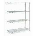 Global Industrial Nexel Stainless Steel Wire Shelving Add-On, 48"W x 24"D x 63"H