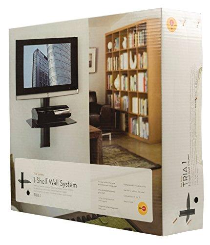 OmniMount Omnimount Tria 1 B 1-Shelf Wall Furniture - Black/Dark Glass