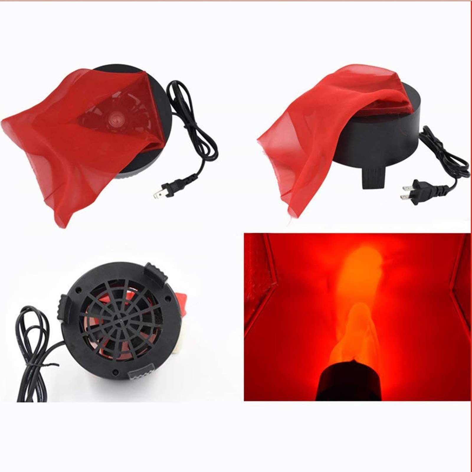 Beacon Pet LED Fake Fire Flame Light 3D Flickering Fire Flame Electronic Flame Night Light Prop Simulated Flame Lamp Prop for Halloween Christmas Indoor Party Decoration, US Plug (Long Flame)