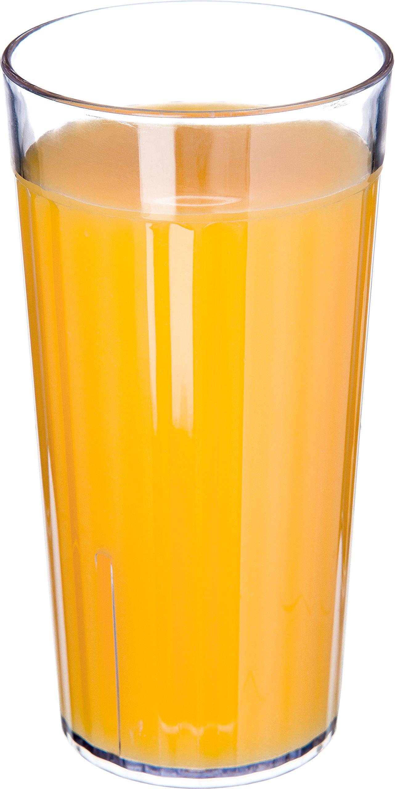 Carlisle FoodService Products Carlisle FoodService Products Bistro Tumbler Plastic Tumbler for Restaurants, Catering, Kitchens, Plastic, 15.5 Ounces, Clear, (Pack of 72)