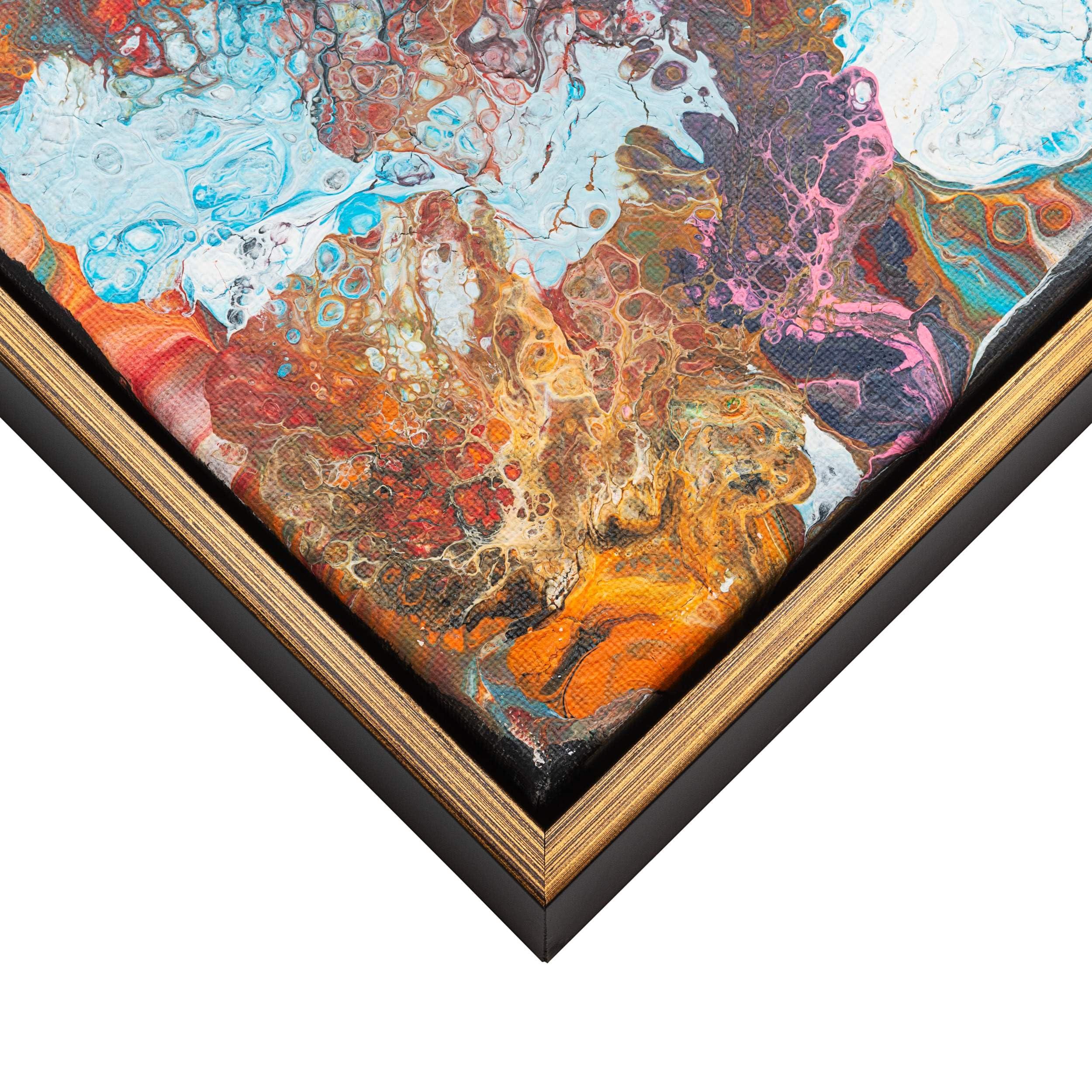 CustomPictureFrames.com CustomPictureFrames.com 26x40 Canvas Frame Gold Solid Wood Floater Frame Width 1 Inches | Interior Frame Depth 1 Inches | Oro Contemporary Canvas Frame Complete with Canvas & Hanging Hardware