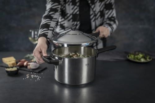KUHN RIKON Kuhn Rikon Stainless Steel Duromatic Saucepan Pressure Cooker 5 Quart, Silver