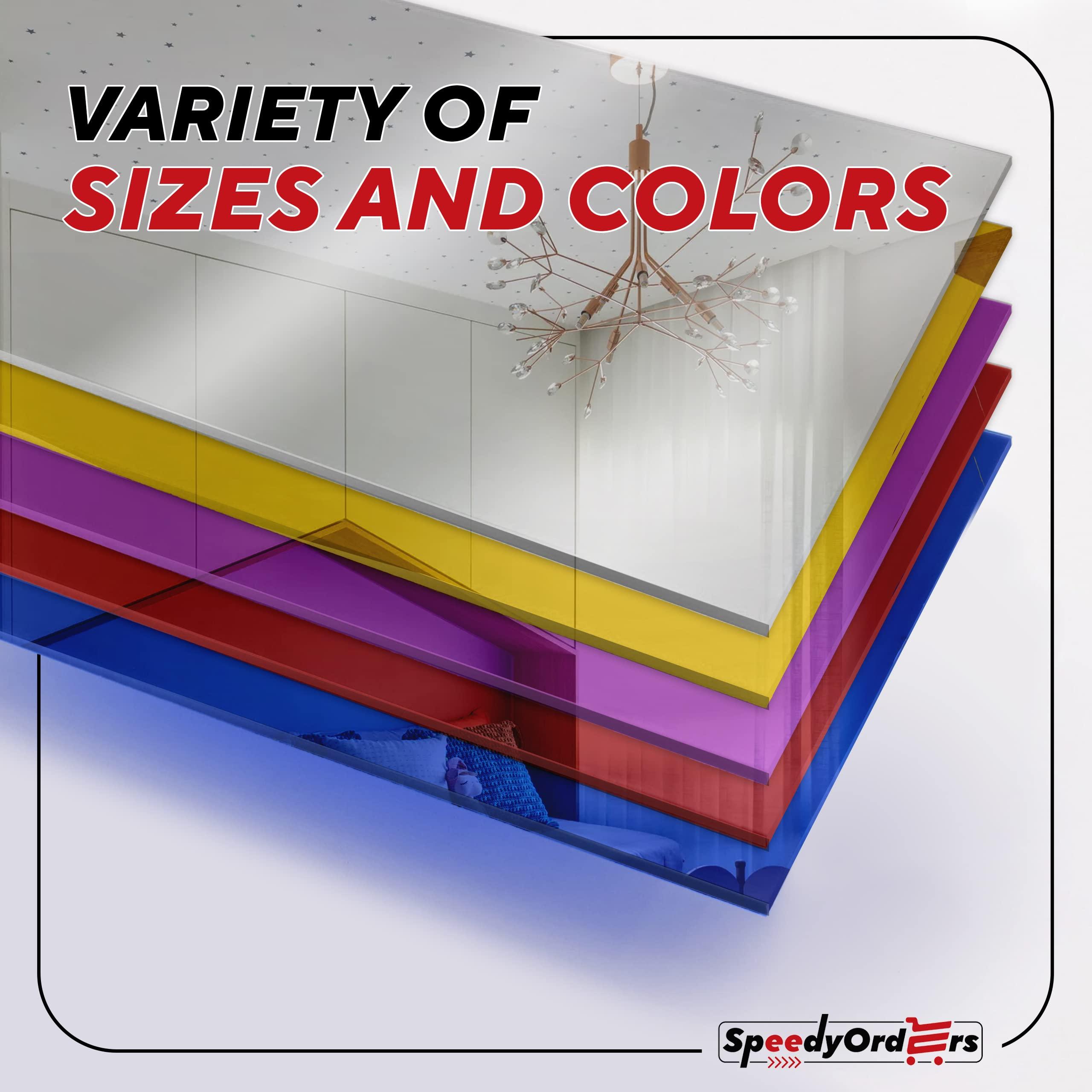 SPEEDYORDERS SPEEDYORDERS Gold Acrylic Mirror Sheet Plexiglass 24 x 24 Inches Round Corner R=1 Shatterproof Mirror Gold Plexiglass Sheet Plastic Mirrors for Wall Ideal for Decoration, Craft, Home Decor