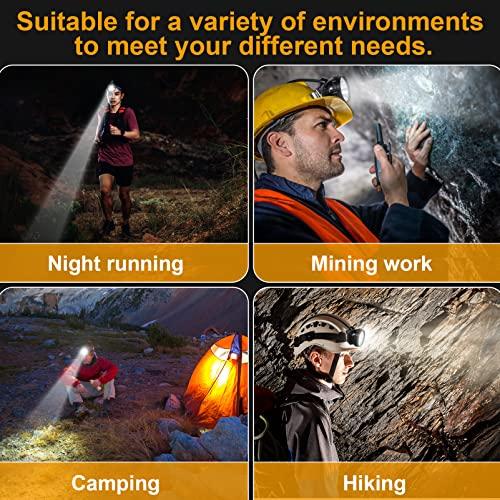 Hunting friends Hunting friends Superbright Mining Headlamp,Rechargeable Mining Light Waterproof Cap Lamp Safety Explosion Rroof Headlight KL6M.Plusfor Hunting Fishing Running