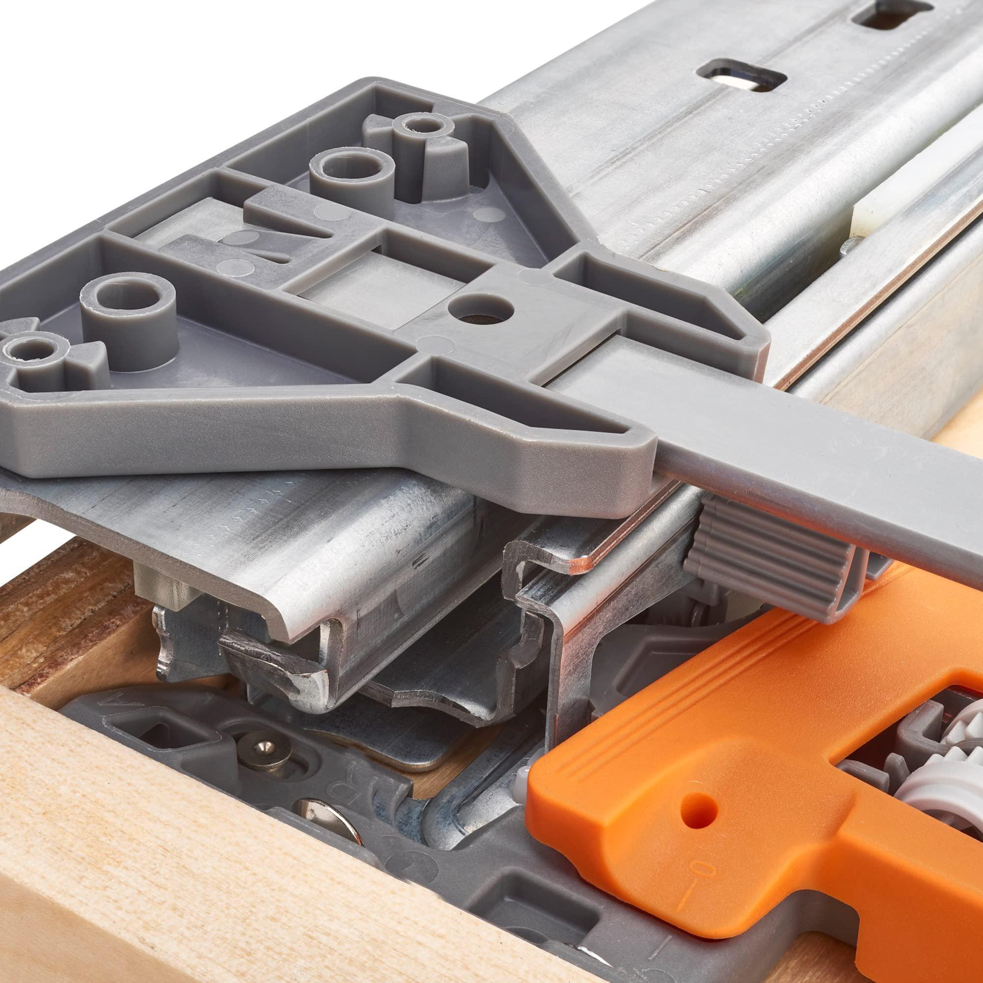 Rev-A-Shelf Rev-A-Shelf Pullout Trash Can for Kitchen Cabinet 50 Quart 12.5 Gallon Bottom Mount, Rear Storage, Undermount Soft-Close Slides, Silver, 4WCSC-155DM-1