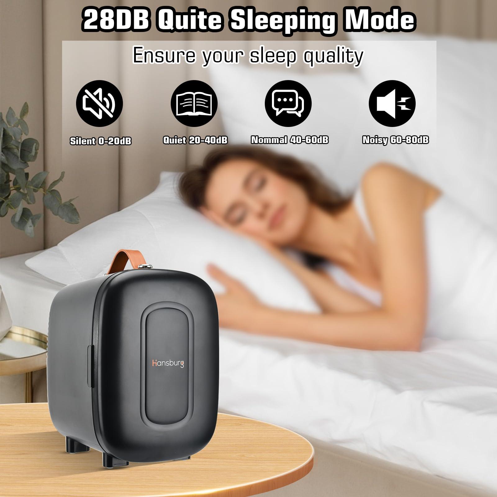 Hansburg Hansburg Mini Fridge for Bedroom Skincare Cooler & Warmer Portable Small Refrigerator 4 Liter/6 can with 12v AC/DC/USB Option for Food, Drinks, Makeup, Dorm, Office and Car