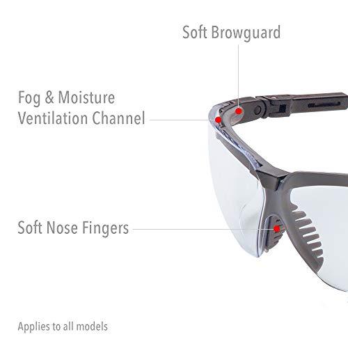 Uvex Uvex by Honeywell Genesis Safety Glasses with Uvextreme Anti-Fog Coating, Black Frame