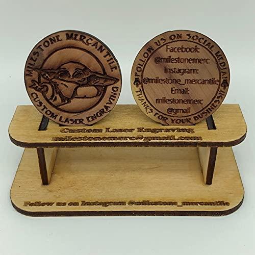 LightSpeed Rick 250 Wooden Custom Drink Tokens - Laser Engraved