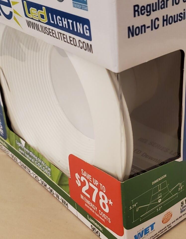 Elite Lighting Elite Lighting REL637950LDIMT LED Retrofit Lighting Module, 120V, 3000K, White