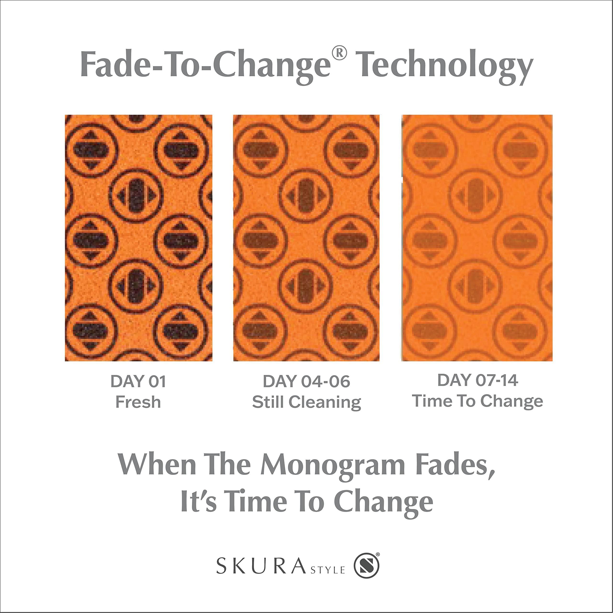 SKURA STYLE S Skura Style Smart 4 Pack Odor Free Non-Scratch Scrub Pads for Sink, Counters, Surfaces, Pots, Pans, Dishwashing with Color-Fade Change Indicator