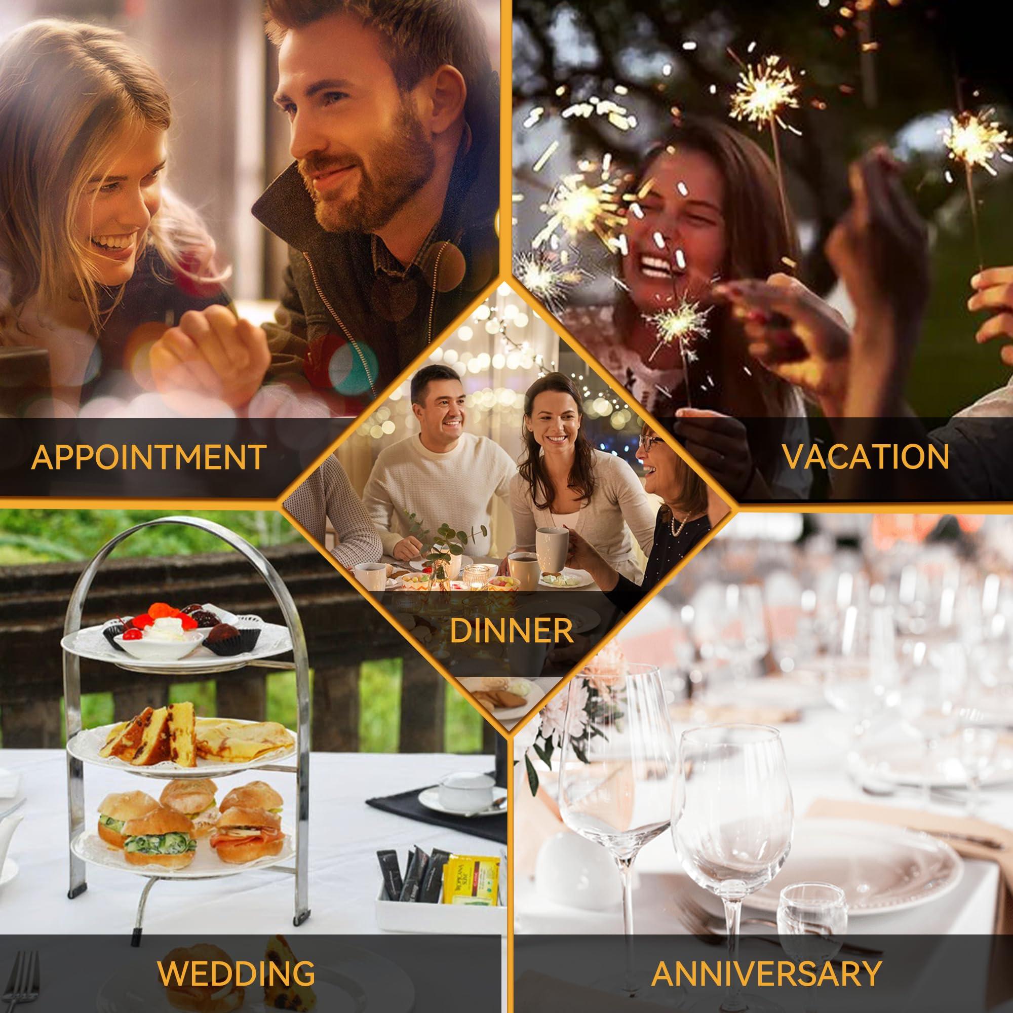 LifeMusican Rose Gold Serving Utensils Set Stainless Steel, Large Metal Serving Spoons, Slotted Spoons, Forks, Tongs, Soup and Skimmer Spoon, Cake Server serveware for Partie, Buffet, Catering, Entertaining 15pcs