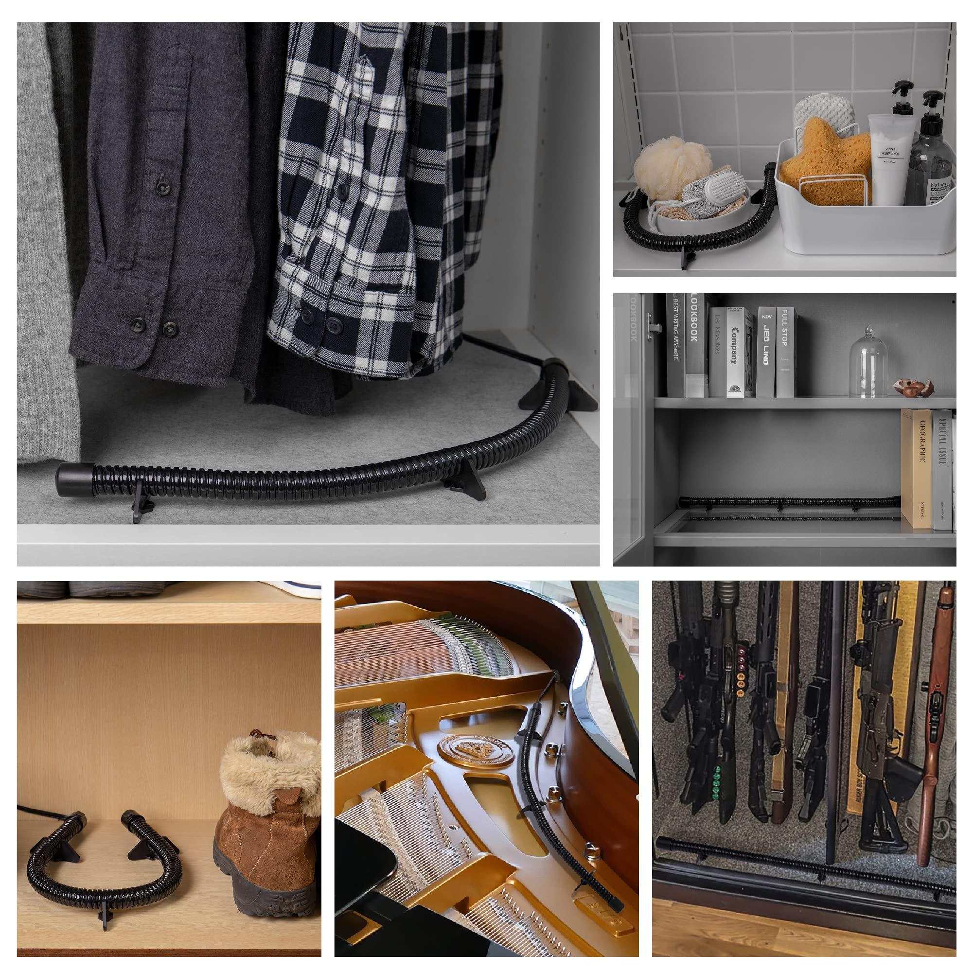 SD SILENT DRY SD SILENT DRY Gun Safe Dehumidifier, Shotgun Jr. with Protective Indicator Frame + 24 inches Dry Tube, Easy Installation, Reusable, Portable Dryer, Humidity Controller designed for Gun/Camera/Safes