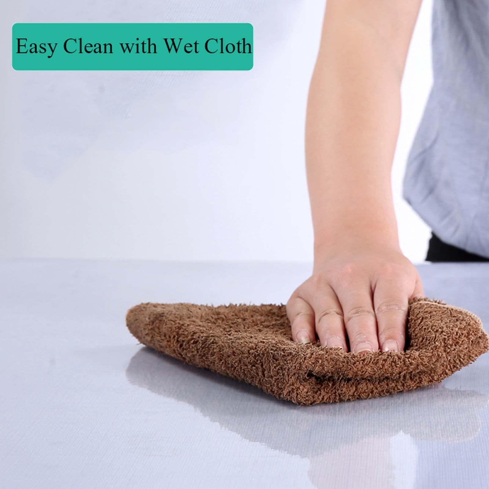 YSUEFIJO YSUEFIJO Round Table Cloth 47in, Clear Table Cover, Clear Plastic Tablecloth Protector, 2mm Thick Clear Desk Protector Table Pads, Waterproof Vinyl Table Top Protector, for Kitchen, Coffee Table