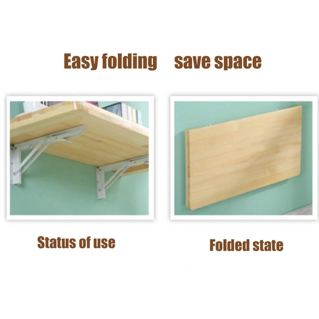 SYTH Wall-Mounted Drop-Leaf Table Folding Kitchen Dining Tables Desk,Workbench,for Study, Bedroom, Bathroom or Balcony, Pine