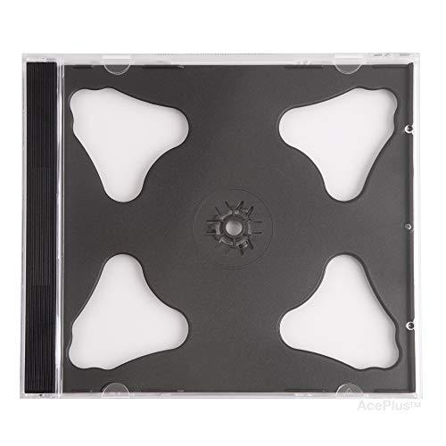 AcePlus AcePlus Double 2-Disc Black CD Jewel Cases in 10.4mm Standard Thickness Assembled (10-Pack)