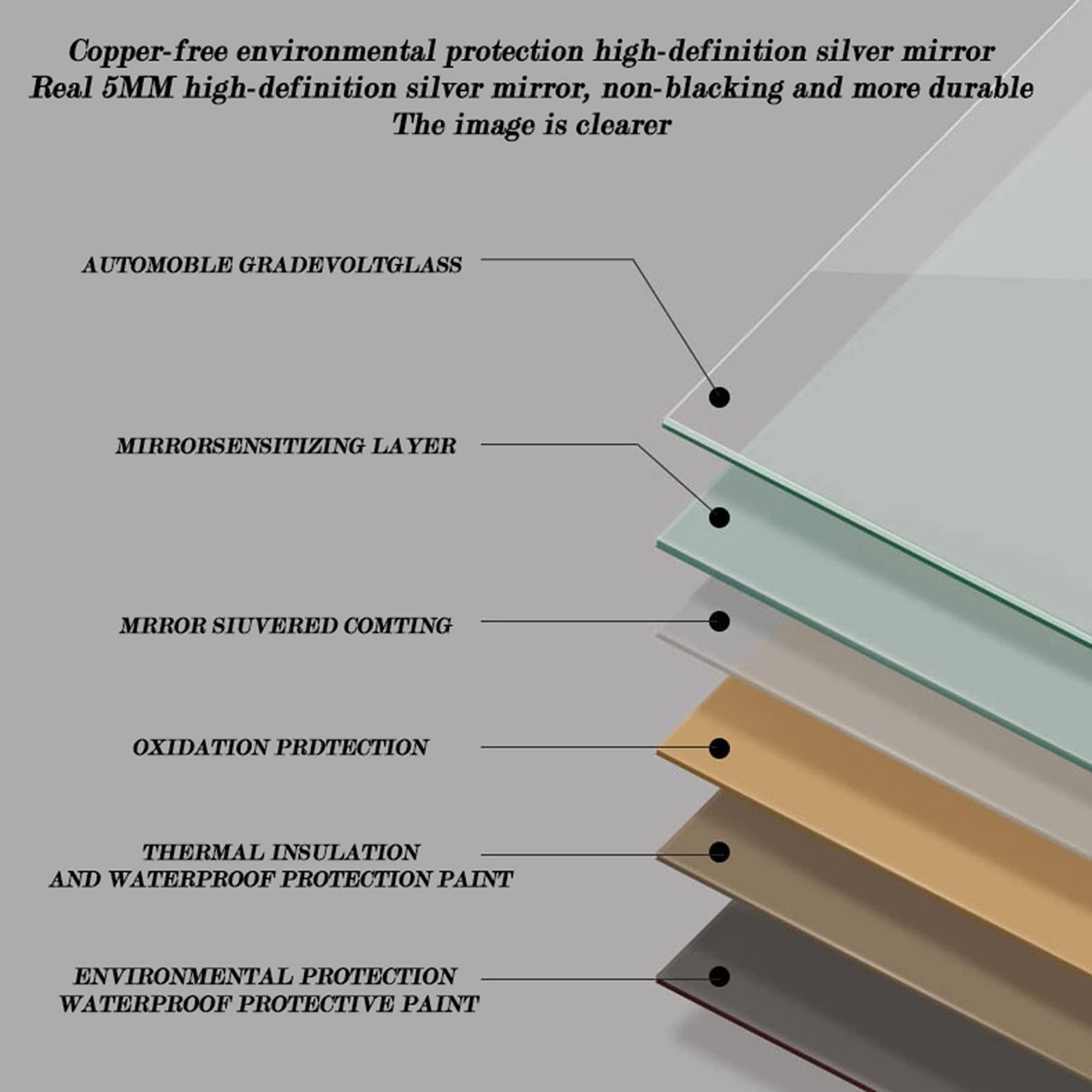 OVINIX LED Bathroom Mirror,Vanity Mirror with Lights,Round Mirror,Modern Circle Mirror,Lighted Mirror,Hanging Round Wall Mirror,for Bathrooms, Entryways, Living Rooms and Wall Decor, IP44 (Color : B-Warm Li