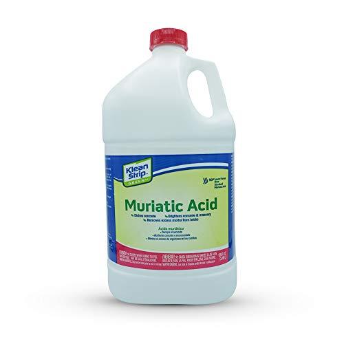 Centaurus AZ Klean Strip Green Muriatic Acid-Eco friendly Brightens Masonry Etch Concrete Removes Excess Mortar from Bricks and Cleans Algae and Scum-1 Gallon Plus Centaurus AZ Chemical Resistant Gloves