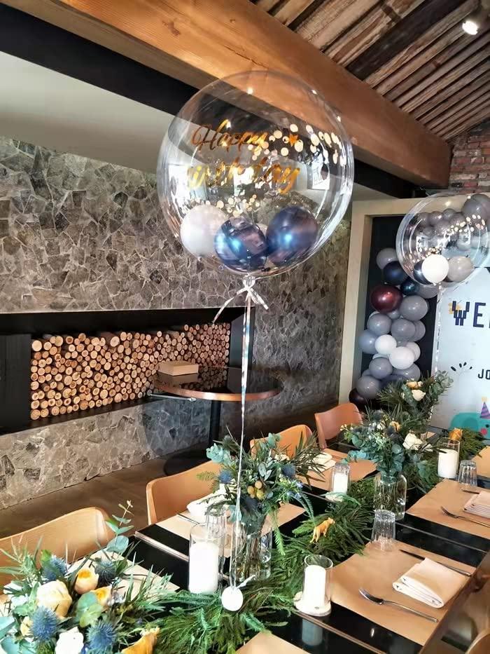 EFAY Clear Balloons for Stuffing, 15 Pack Wide Neck Pre Stretched Fillable BoBo Balloons for Stuffing EFAY