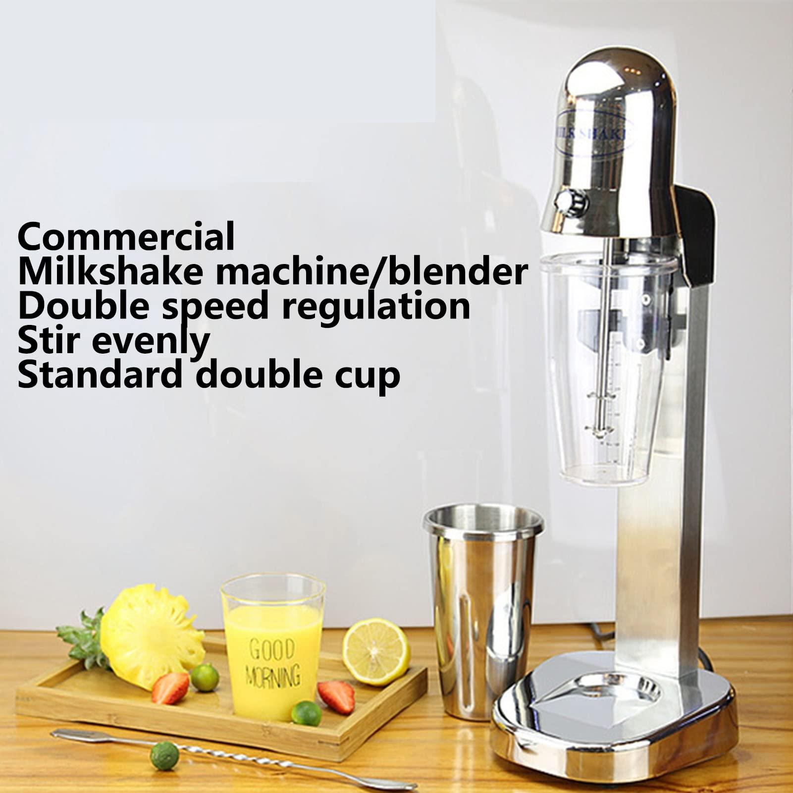 BLUNOA Classic Milkshake Maker Machine Electric Milk Shaker Mixer With 29 OZ Cup 2 Speeds Automatic Milk Foam Beverage Blender Stainless Steel Drink Mixer With Mixing Cup For Cafes/Shakes/Bars