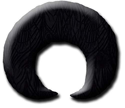 Candi Andi Astral Harmony Neck Wrap | Luxurious Handcrafted Satin and Velvet | Weighted Flaxseed & Optional Lavender | Black Magic - TMW-BM