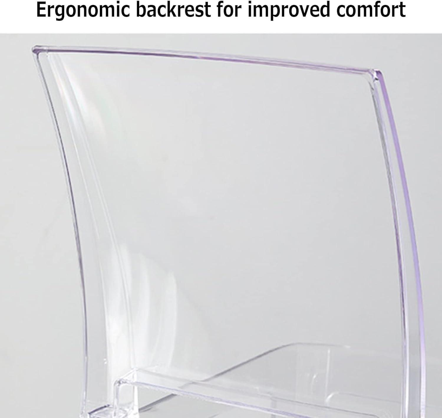 MUYRJLZX MUYRJLZX Tall Bar Chairs Clear Bar Stool Modern Dining Chair with Back and Footrest Bar Chair 43x47.5x111 Cm Chair Load 200 Kg Kitchen Bar Stools Enjoy Life