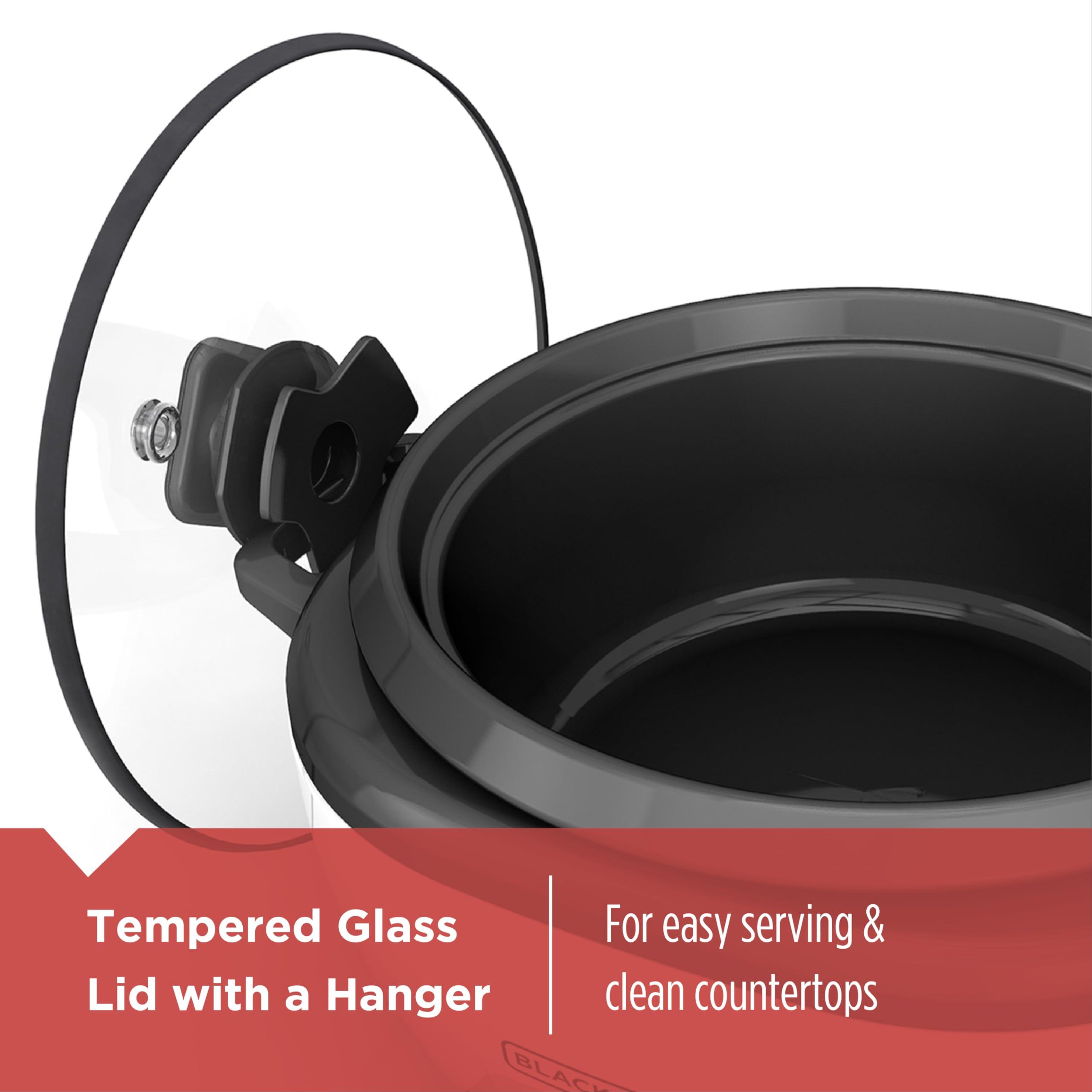 BLACK+DECKER BLACK+DECKER 6-Cup Rice Cooker, RC506, 3-cup Uncooked Rice, Steaming Basket, Removable Non-Stick Bowl, One Touch