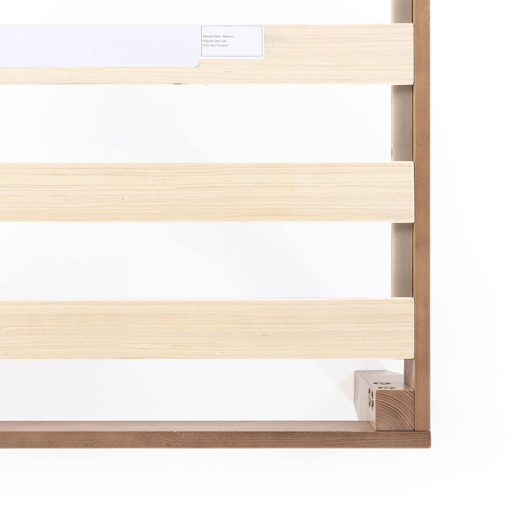 Mellow Mellow Naturalista Classic - 12 Inch Solid Wood Platform Bed with Wooden Slats, No Box Spring Needed, Easy Assembly, Full, Natural Pine