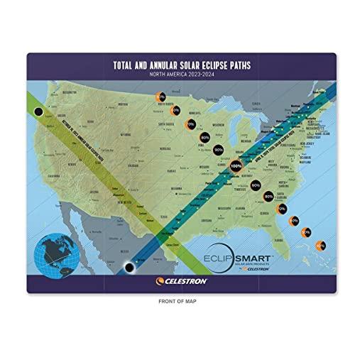 Celestron Celestron 2-Pack EclipSmart Safe Solar Power Viewers 2x Magnification Meets ISO 12312-2:2015(E) Standards Solar Safe Filter Technology Observe Eclipses & Sunspots Includes Eclipse Map
