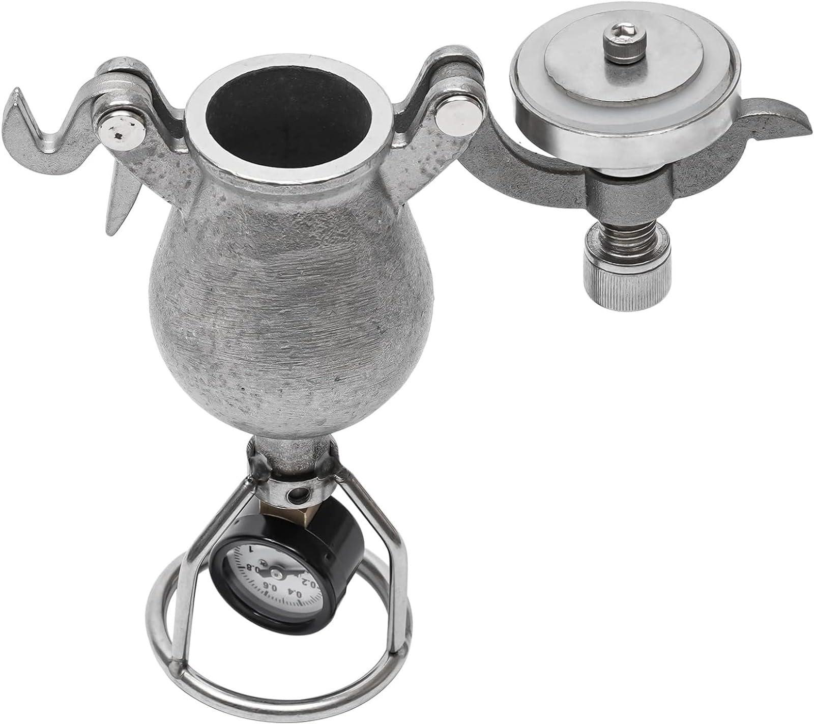 ATLION ATLION Traditional Style Hand Popcorn Machine Popcorn, Stainless steel Popcorn Popper Maker with Mini-model Handle and Stand, Capacity: 80-140 Ordinary Corn Kernels(100ML), Size