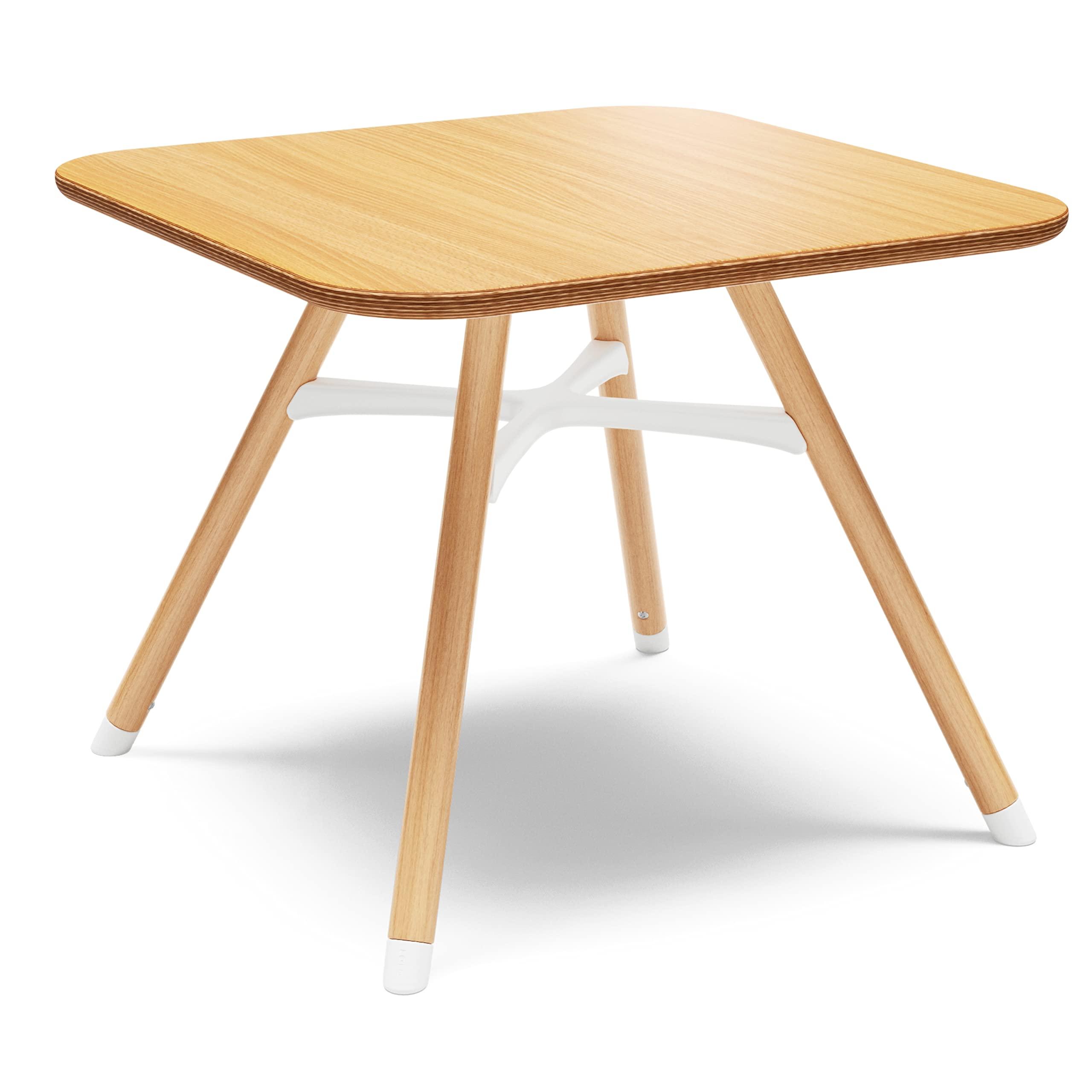 Lalo Lalo The Play Table, Wooden Preschool Table and Kids Activities Table with Easy to Clean Surface - Quick & Easy Set Up - Safe and Secure, 23 x 23 x 19 in - Natural