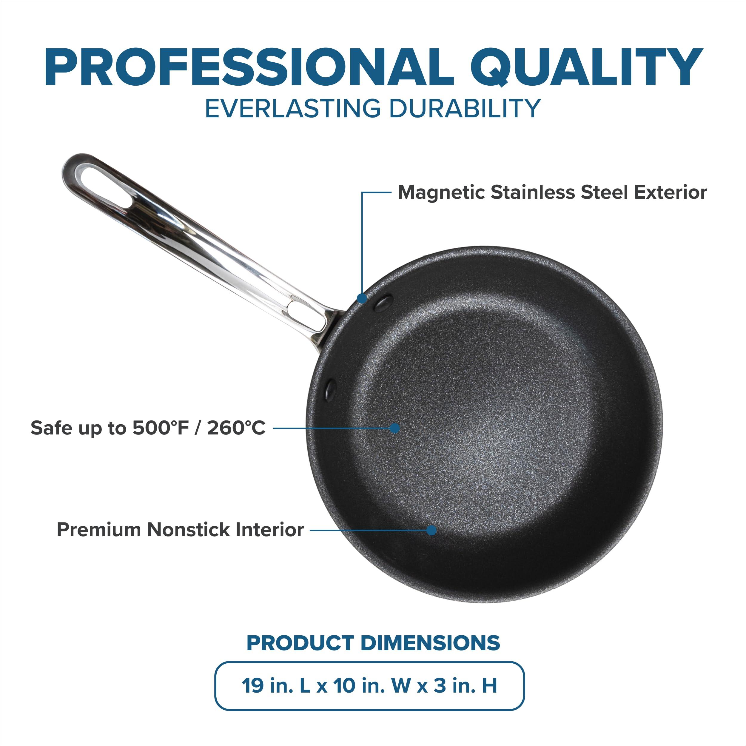 Viking Culinary VIKING Culinary Professional 5-Ply Stainless Steel Nonstick Fry Pan, 10 Inch, Ergonomic Stay-Cool Handle, Dishwasher, Oven Safe, Works on All Cooktops including Induction