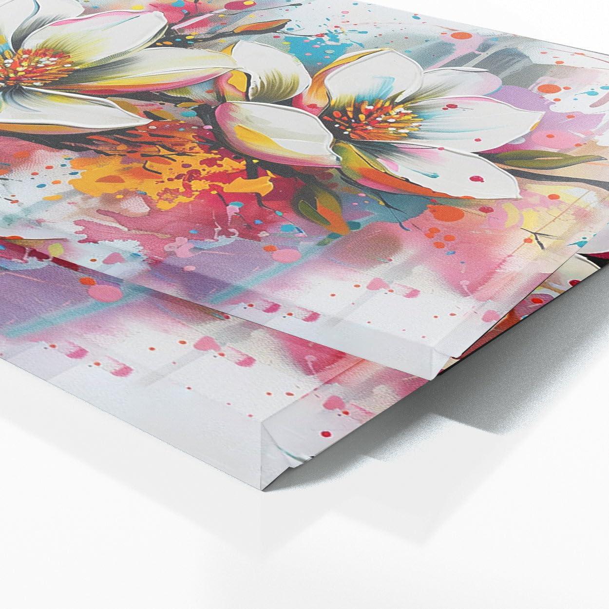 Sense Canvas Sense Canvas Magnolia Urban Bloom 26 Canvas Art - Home Decor Wall Art Print Poster Painting Medium 30x12 / 1.5\"