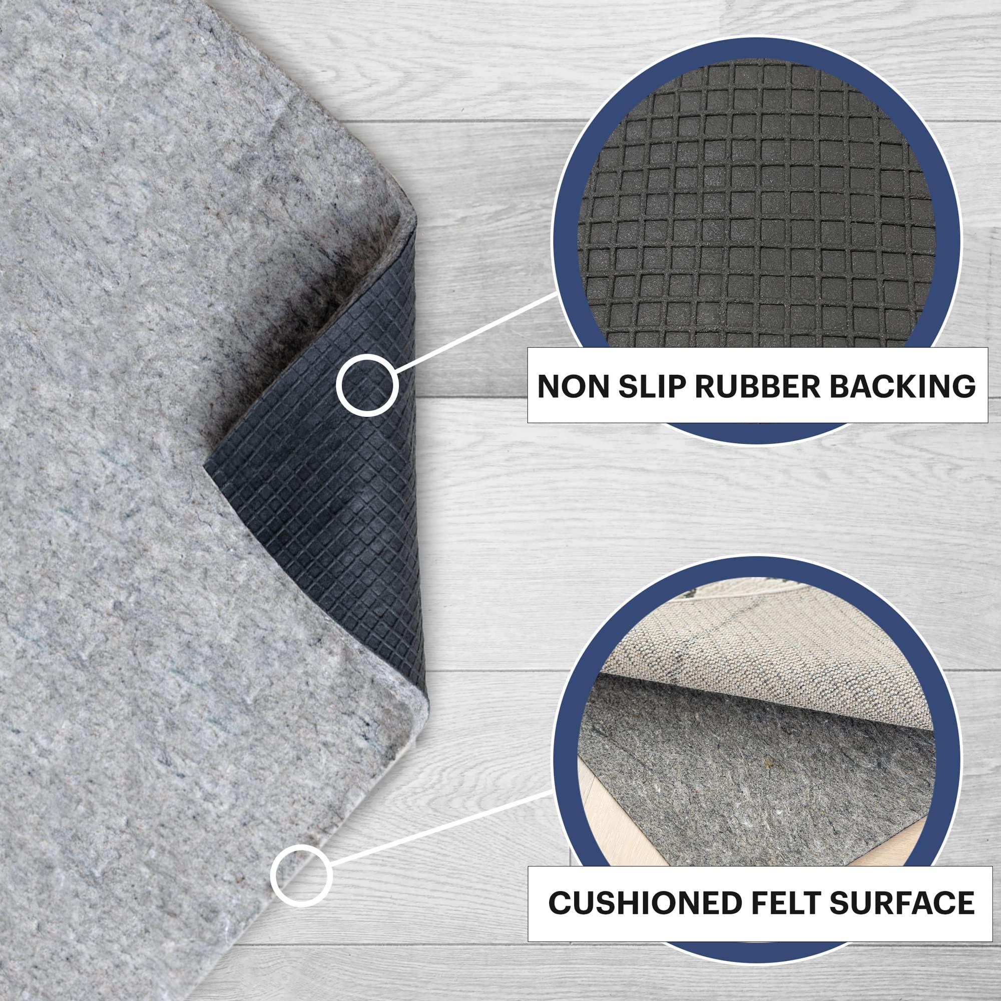 RUGPADUSA RUGPADUSA - Dual Surface - 7\'x10\' - 3/8\" Thick - Felt + Rubber - Enhanced Non-Slip Rug Pad - Adds Comfort and Protection - for Hard Surface Floors