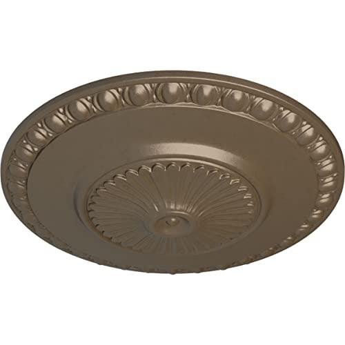 Ekena Millwork Ekena Millwork 23 1/2\"OD x 3 1/4\"P Lyon Ceiling Medallion (Fits Canopies up to 3 5/8\"), Hand-Painted Warm Silver