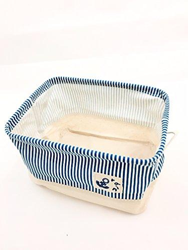 Minimal Life Minimal Life Foldable Multi-Sized Square Natural Linen & Cotton Fabric Storage Bins Clothes Storage Organizers- Set of 4