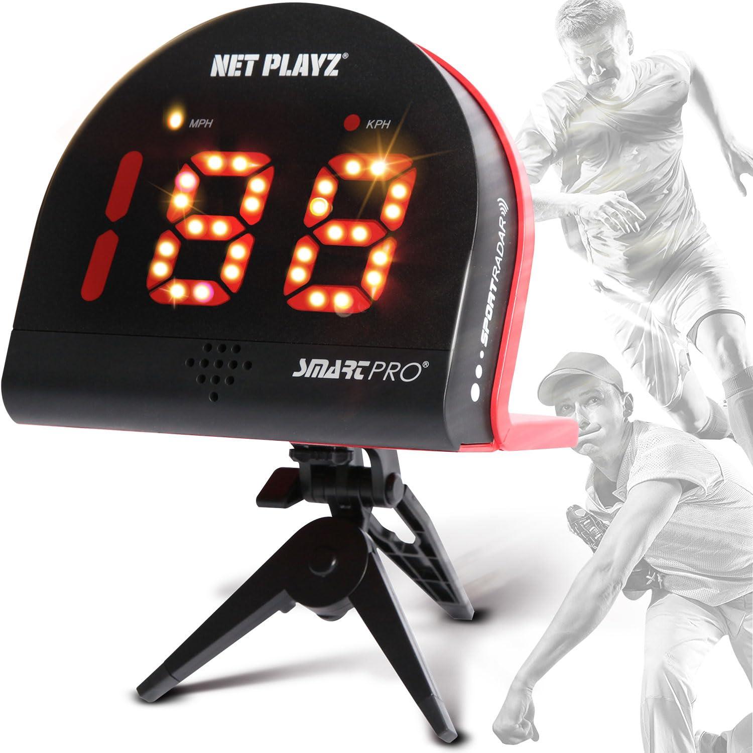 NET PLAYZ NET PLAYZ Speed Radar, Muti-Sports Radar Gun (Hands-Free) Measure Speed Sensors for Baseball Softball Tennis Soccer Hockey Lacrosse Handball | Training Aids / Gadget Gifts