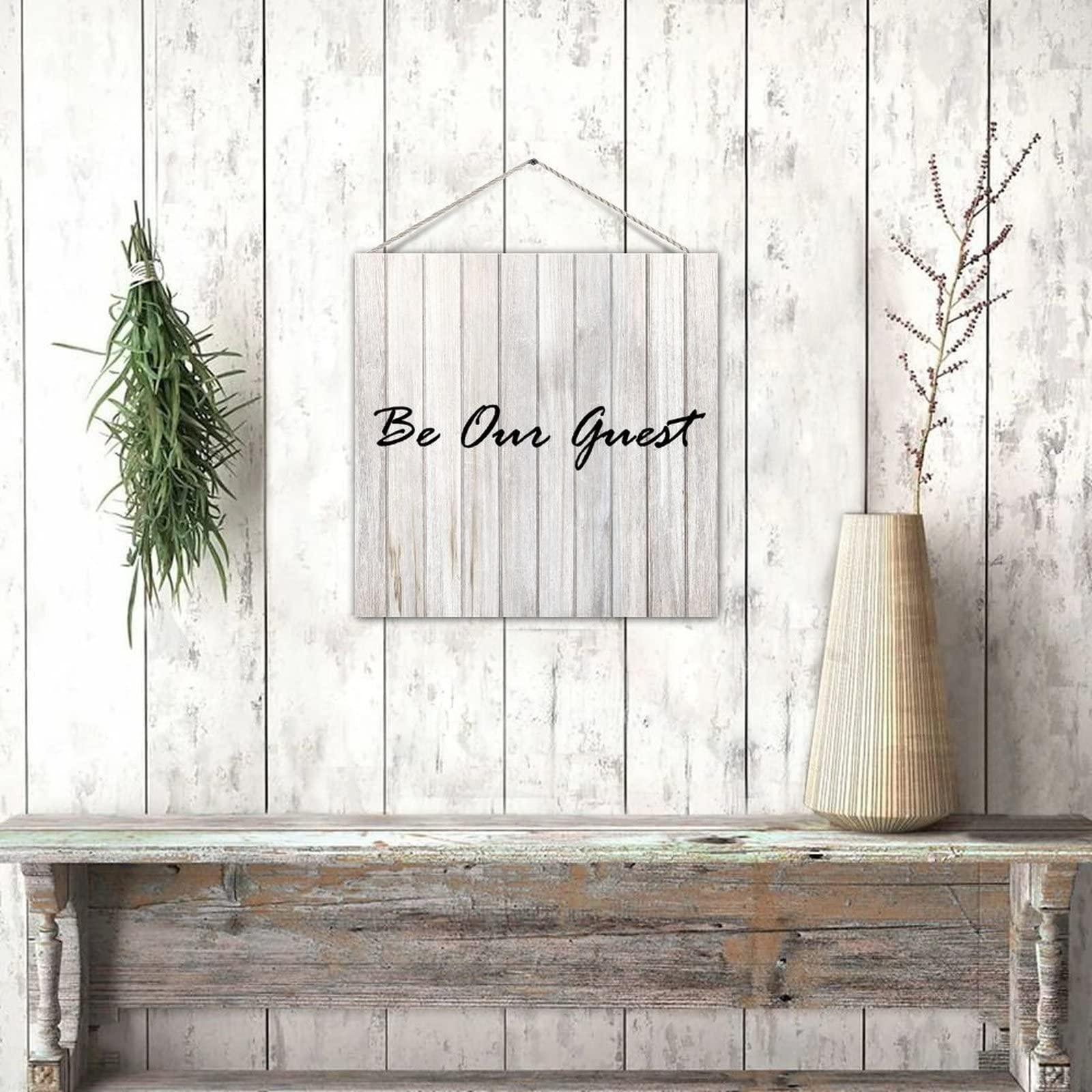 Generic Wooden Pallet Sign Wedding Sign Be Our Guest Country Wooden Sign Plaque with Sayings Wood Craft Sign Chic Style Home Hanging Sign Home Sign for Wedding Decor