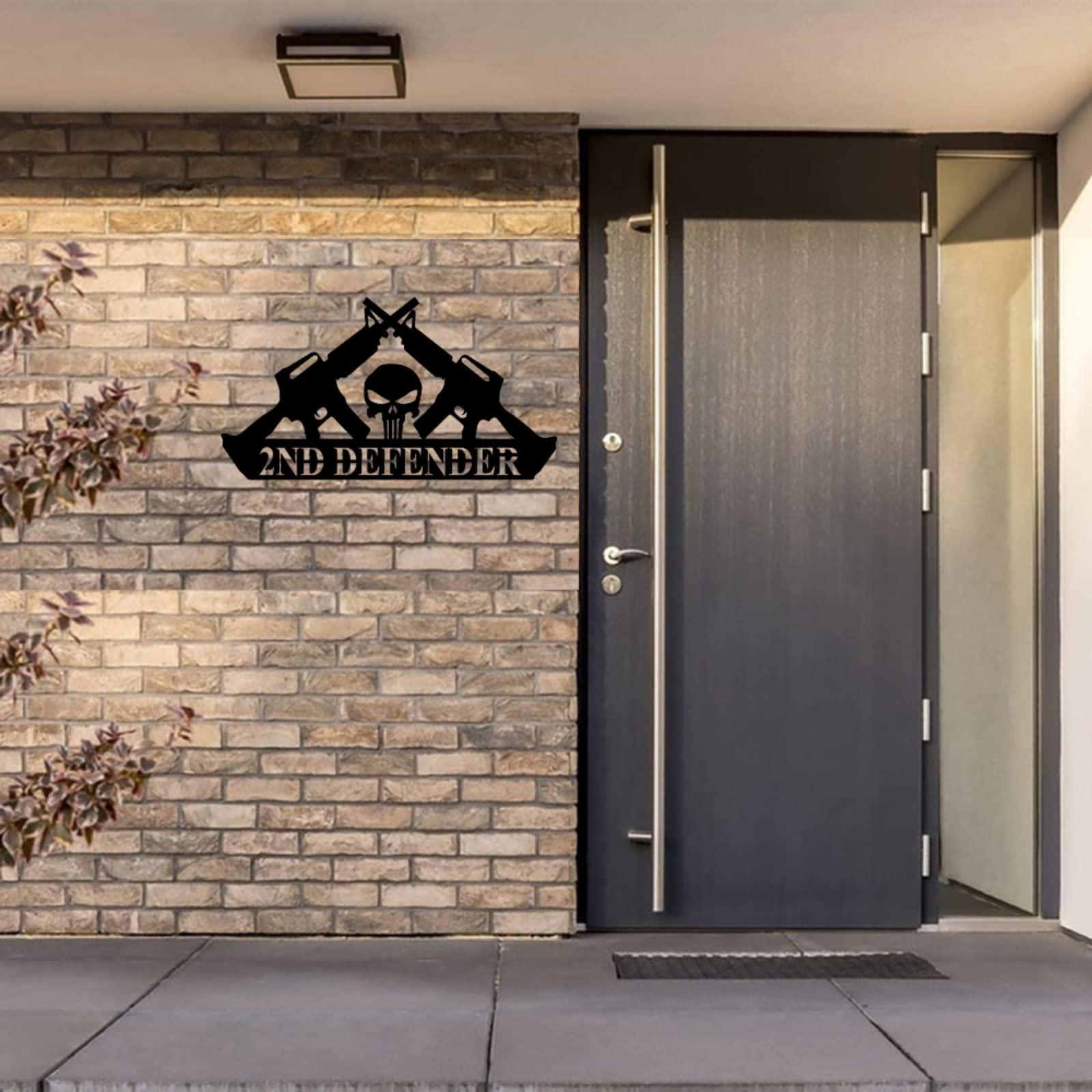 Nickleson Art Custom Gun Metal Wall Sign - Personalized Gun Metal Wall Art - Gun Metal Wall Decor - Gun Owner Gift - Custom Gun Sign - Metal Home Decor