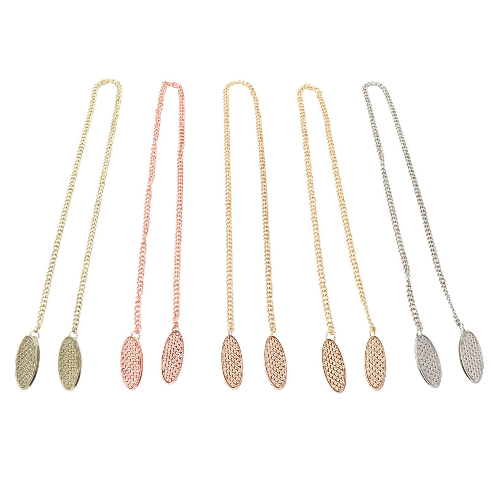 VAKUUM VAKUUM Serviette Neck Chain 5pcs Napkin Clips Bib Holder Clips Metal Towel Apron Bib Chain Clips for Adult and Elderly Dinner Supplies Dental Bib Clips