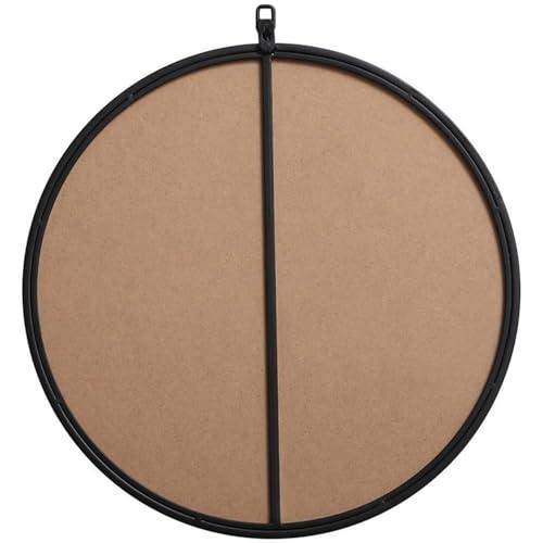 Elegant Decor Elegant Decor Rowan Home Office Decorative Round Framed Hanging Wall Mirror, 21" L x 21" H - Black