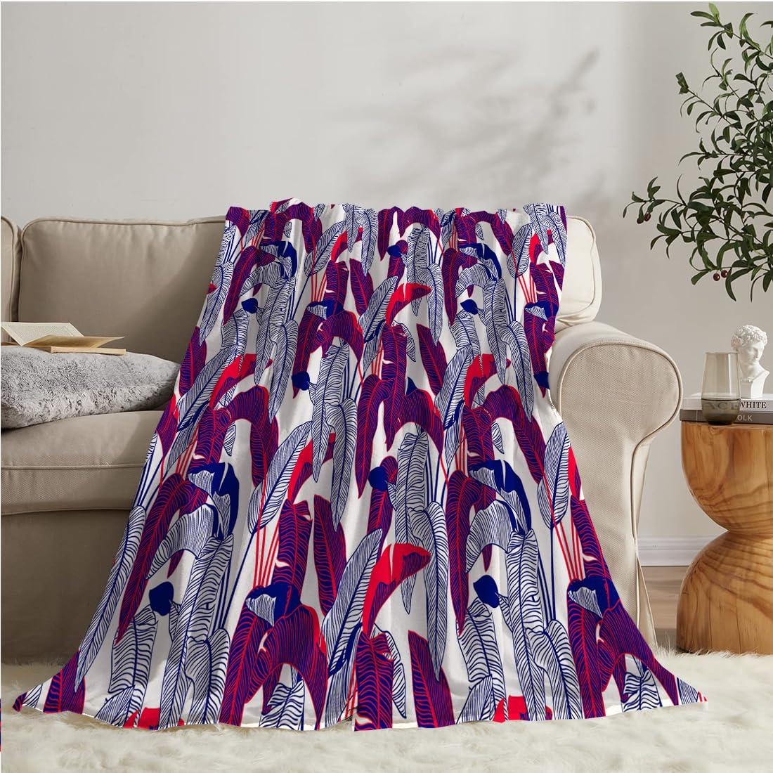 LANQiAO LANQiAO Fleece Throw Blanket for Couch Bohemian Geometry Flamingo Leaves Feather Ice Cream Starry Sky Stripes Ball Car Fruit Animal Ocean for Throws for Adults Kids Boys Teens Gift W30 xH40