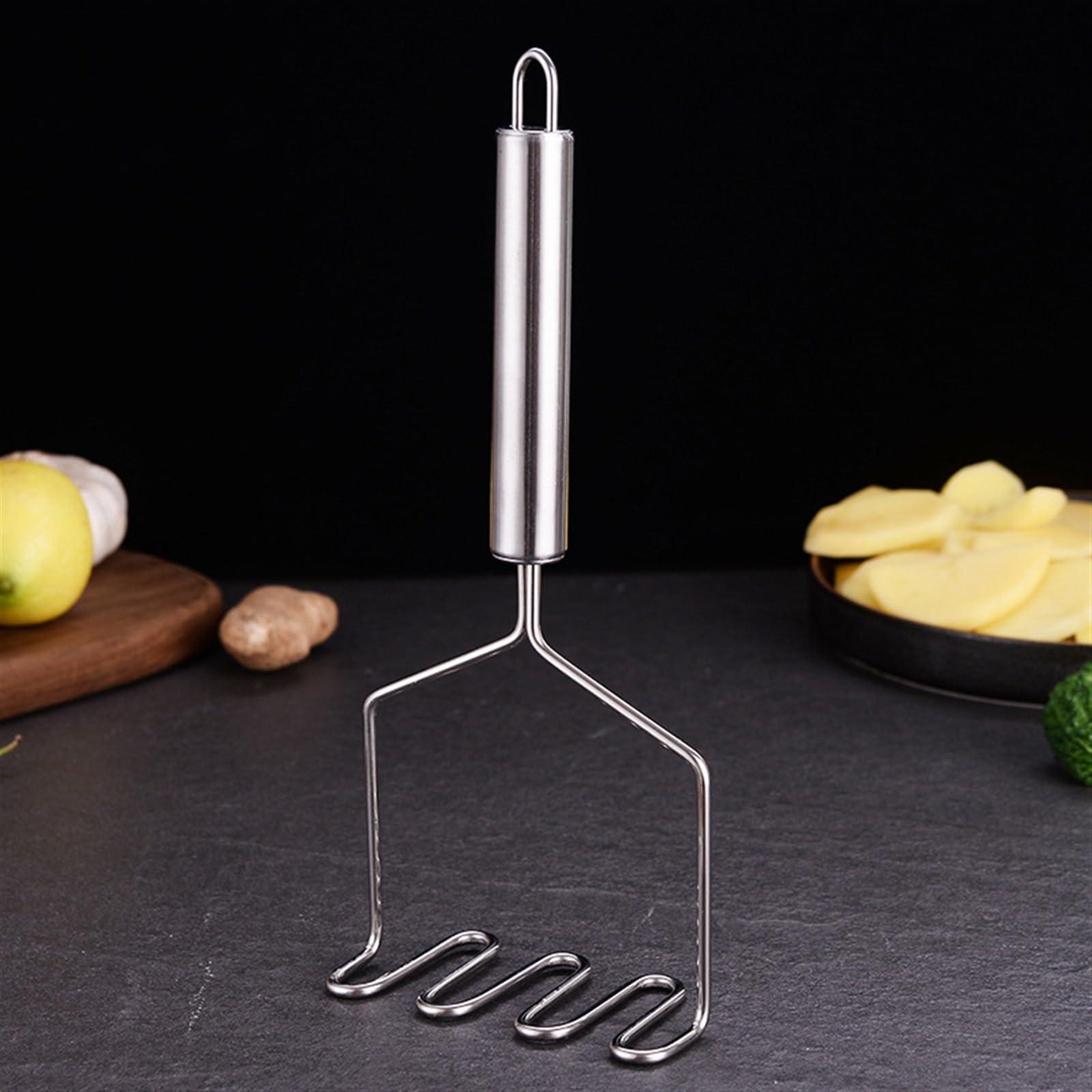 JOCCOS Stainless Steel Potato Mashers Wave Banana Pumpkin Mud Press Cutter Vegetable Fruit Food Crusher Chopper Kitchen Cooking Tools (Color : Potato Masher)
