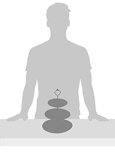 Jusalpha Jusalpha Cupcake Stand 3 Tier White Porcelain Cake Stand Dessert Stand Tea Party Serving Platter, Comes in a Gift Box- Free Sugar Tong (White)