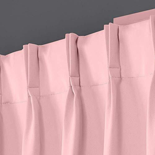 LITTLE BIRD LITTLE BIRD Double Pinch Pleated Curtains Pefect for Living Room Bedroom Bunglow, Hall Window Curtain Measurement Baby Pink, (Wide 72 Inch by 72 Inch Long-1 Panel)
