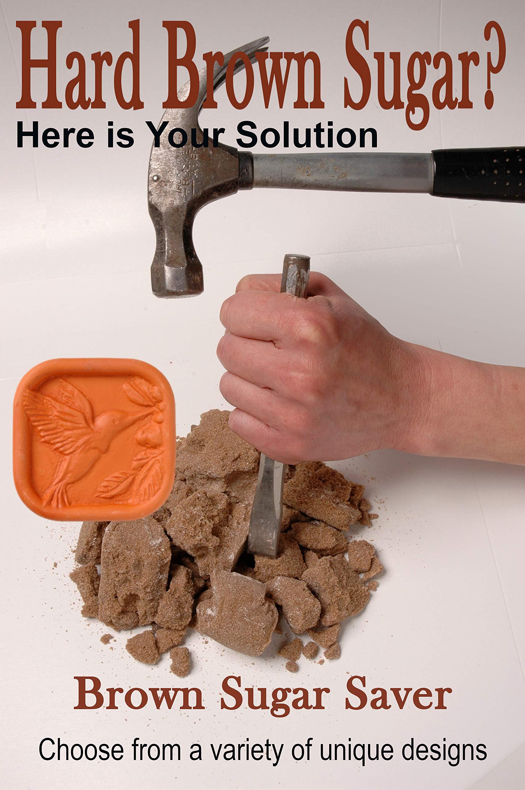 JBK Pottery JBK Pottery Brown Sugar Saver - Terra Cotta Humidifying Stone Softens Brown Sugar - Natural Clay Moisture Absorber for Foods and Spices - Honey Beehive