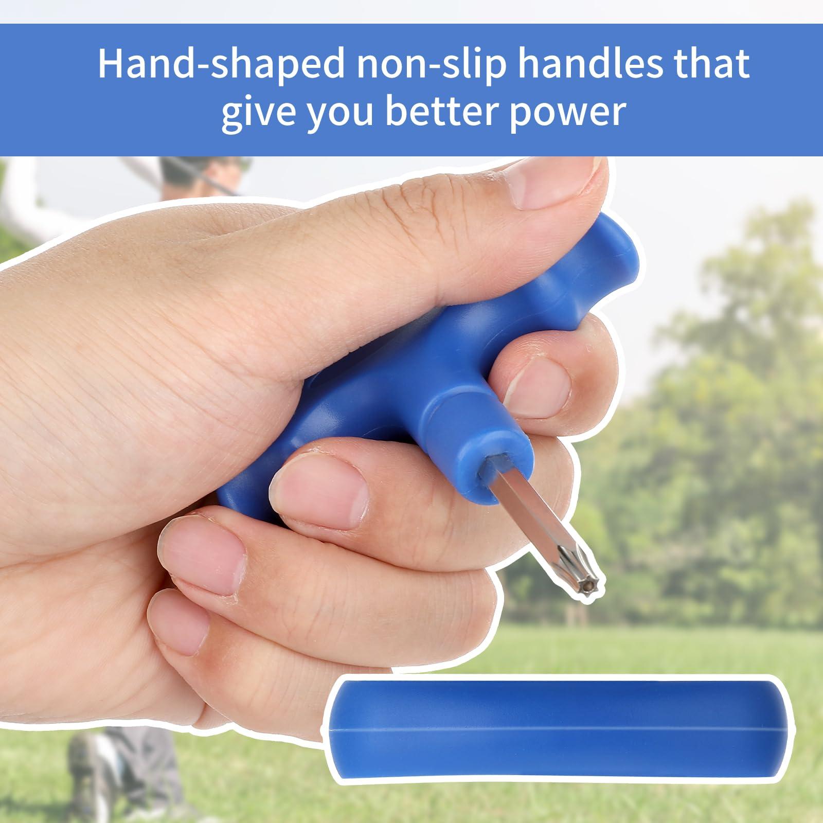 Sliverdew Golf Club Wrenches Tools Golf Torque Wrench Golf Head Adjustment Tool Stainless Steel Golf Club Driver Torque Tool with Plastic Handle, T20, Blue