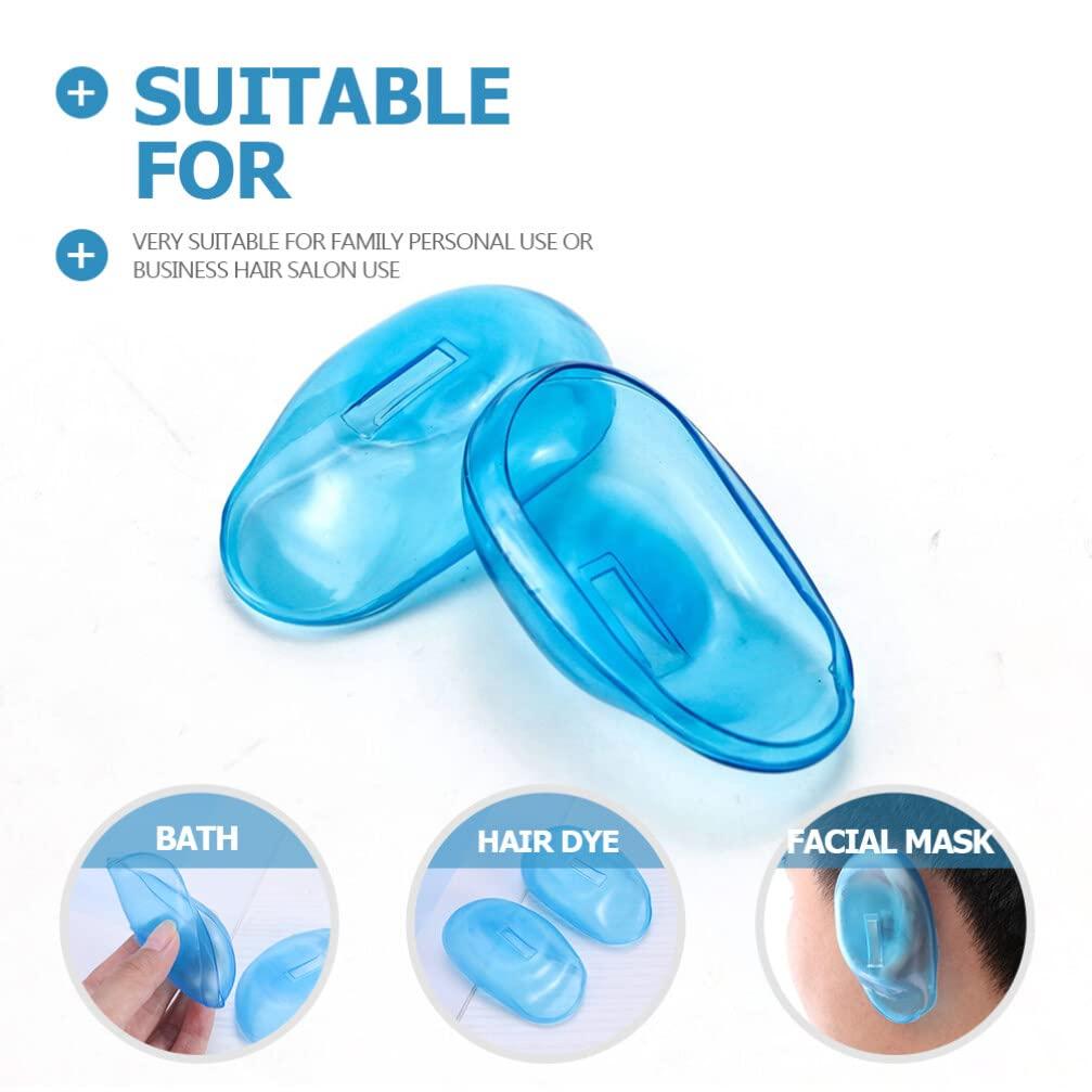 Mobestech Mobestech Universal Ear Covers for Hair Dye Silicone Hair Coloring Ear Protectors Washable Reusable