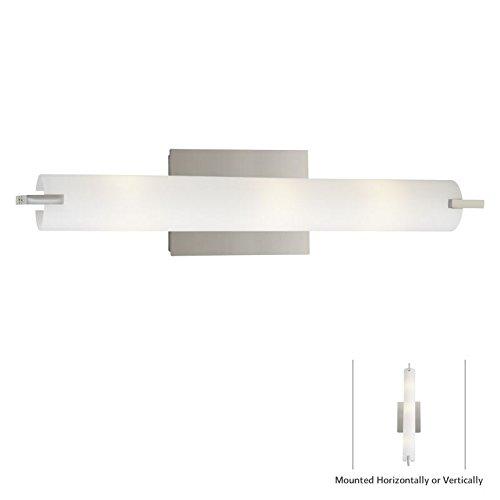 GEORGE KOVACS GEORGE KOVACS P5044-077 Tube Vanity Bath Light, 3-Light, 180 Total Watts, 4.75-in H x 20.5-in W, Chrome