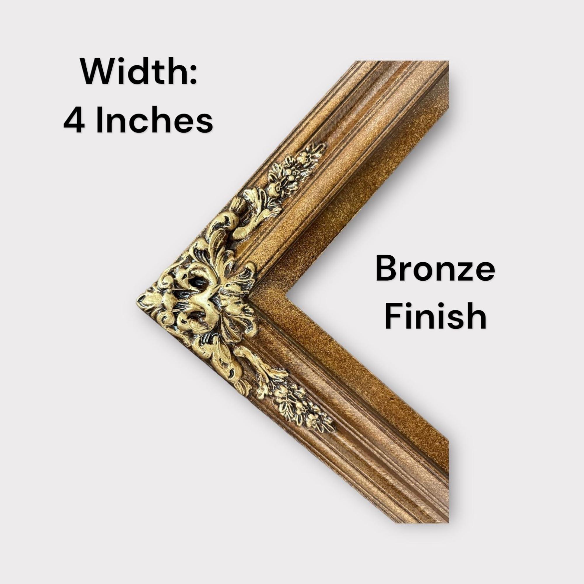 Laredo Frame Factory TV frame for Samsung The Frame TV, fits 32, 43, and 50 inch TVS. Bronze Finish (not for use with other models) (50 INCH THE FRAME TV) Handmade wood ornate TV Frame